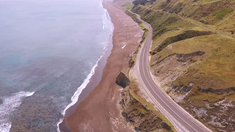 Ocean Road Aerial Stock Footage 127733920