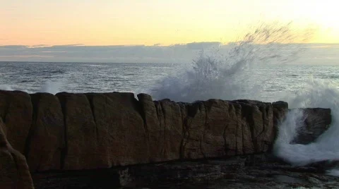 Ocean rock HQ Stock Footage 493874