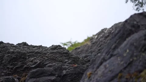 Ocean rock snow Video stock 260661324