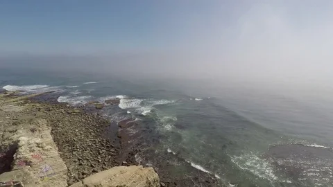 Ocean Rocks Aerial 2 Stock Footage 78991525