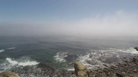 Ocean Rocks Aerial 4 Stock Footage 78991626