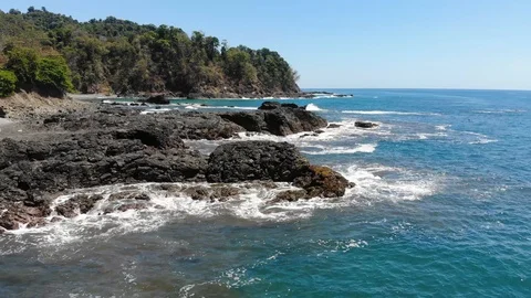 Ocean rocks crawl Stock Footage 127601302