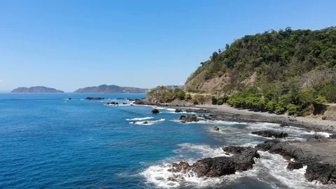 Ocean rocks downshot Stock Footage 127601320