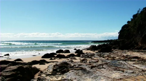 Ocean Rocks Stock Footage 658295