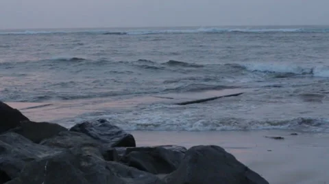 Ocean Rocks Time Lapse on Slider Stock Footage 37348619