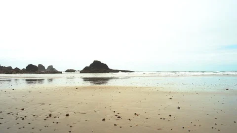 Ocean with rocks view in Oregon Stock-Footage 108744675