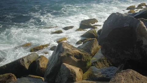 Ocean Rocks Waves Stock Footage 169071566