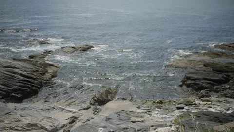 Ocean Rocks Waves Slow Motion 120fps Stock Footage 169076168