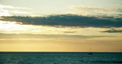 Ocean Romantic Timelapse Sky and Clouds Stock Footage 53203749
