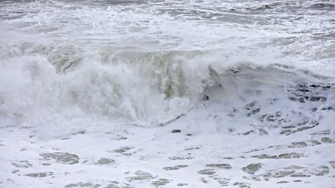 The ocean is rough and the waves are high Stock Footage 298266459