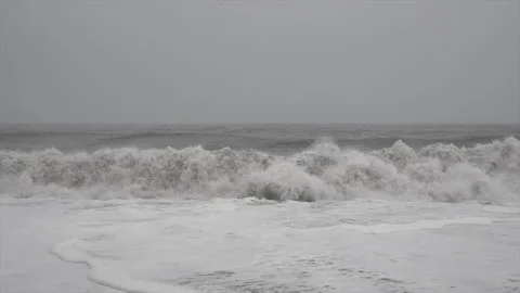 The ocean is rough and the waves are high Stock Footage 301797026