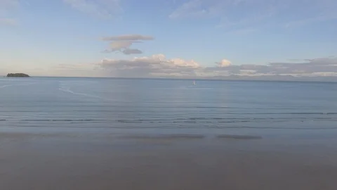 Ocean with Sailboat Stock Footage 111246453