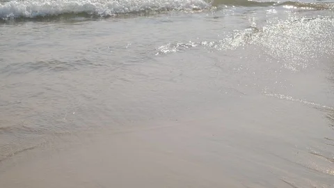 Ocean on sandy beach Stock Footage 106774966