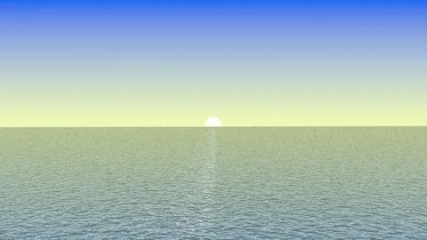 Ocean Scene Animated 3D Model