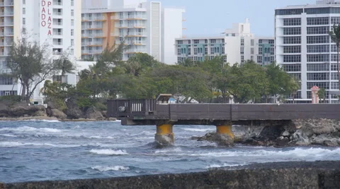 Ocean - sea pier observation deck viewing platform 1. Stock Footage 50762959