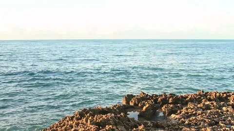 Ocean Sea from the rocks Video stock 8761828