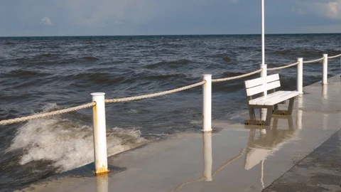 Ocean sea scene accelerated motion Stock Footage 93321146