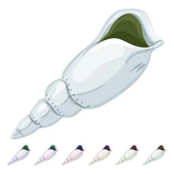 Ocean sea shell cartoon vector graphic 스톡 일러스트