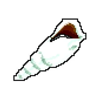 Ocean sea shell game pixel art vector illustration Illustrazione stock