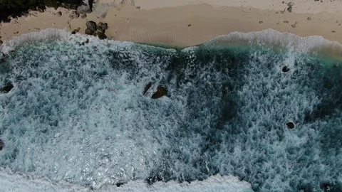 Ocean Sea Waves Drone Stock Footage 122196708
