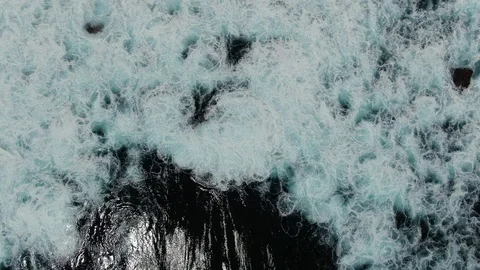 Ocean sea waves Drone Stock Footage 122197175