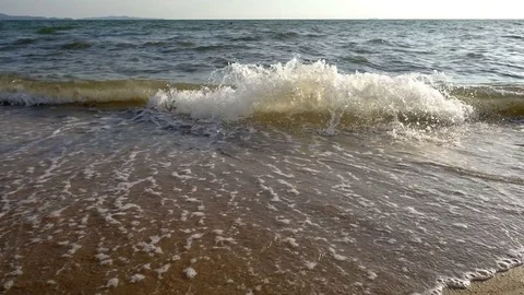Ocean sea waves reaching shore. Stock Footage 78067775