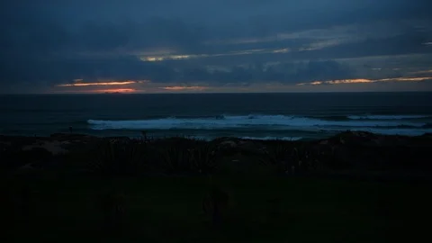 Ocean seascape after sunset Stock Footage 110265082