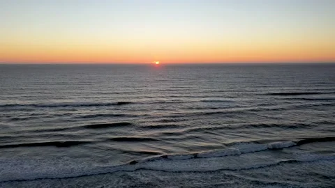 Ocean setting sun Stock Footage 160634795