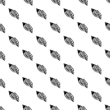 Ocean shell icon, simple style Illustrazione stock