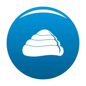 Ocean shell icon vector blue Stock Illustration