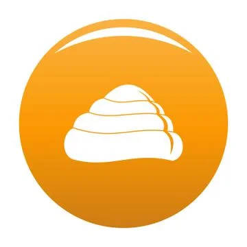 Ocean shell icon vector orange Stock Illustration