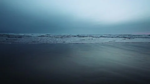 Ocean Shore Coming Up To Camera Wide Angle Stock Footage 52330698