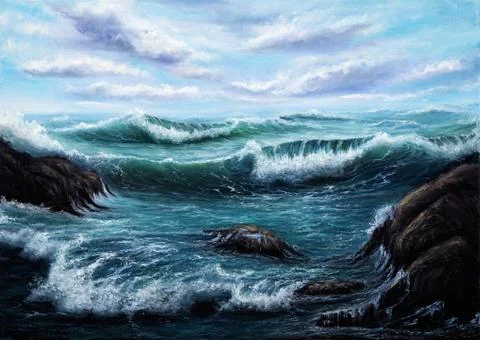 Ocean shore Stock Illustration