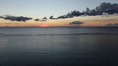 Ocean shoreline after sunset view Stock Footage 120426904