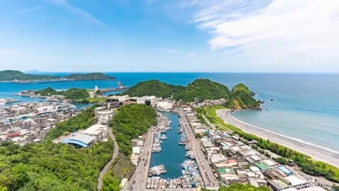 Ocean side city view Video stock 272181457