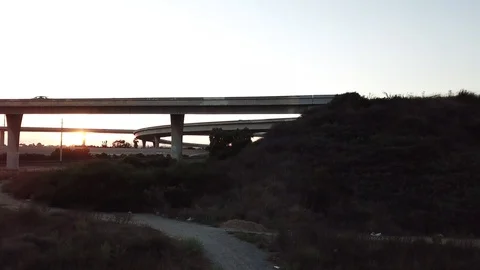 Ocean Side Sunset Stock Footage 123451291