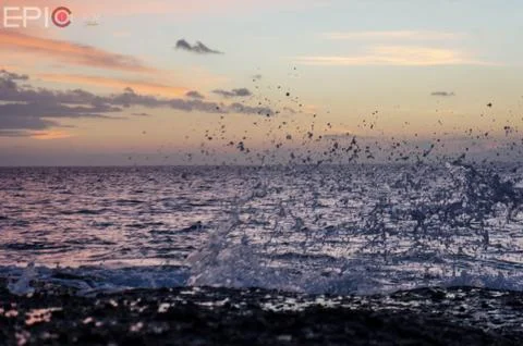 Ocean splashes Stock Photos