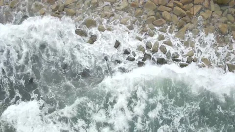 OCEAN STONE FORMATION Stock Footage 157237509