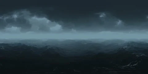 Ocean storm 360 4k injected Stock Footage 323804784