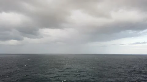 Ocean storm and rain with dramatic sky Stock Footage 149085992