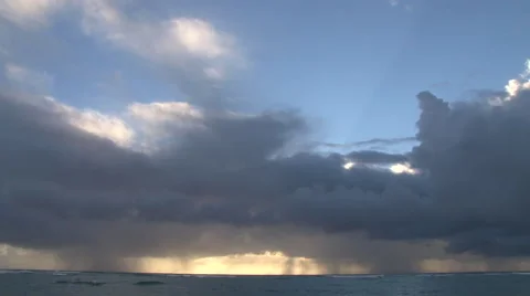 Ocean Storm Cloud Real Time Video stock 45809090