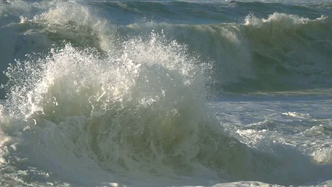 Ocean storm wave Stock Footage 77038096