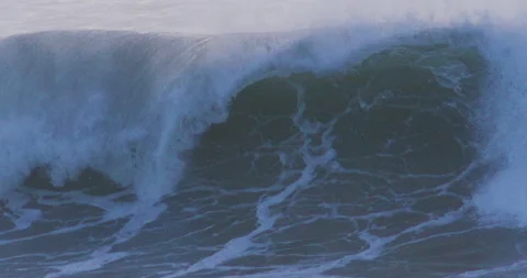 Ocean storm waves powerful surge crashing marine slow motion 스톡 동영상 330919174