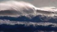 Ocean Storm Wind Waves Sea Spray  Stock Footage