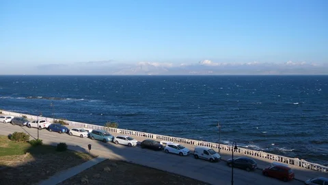Ocean Straight of Gibraltar 스톡 동영상 129535695