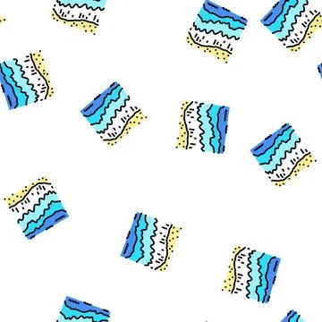 Ocean summer vector seamless pattern Illustrazione stock