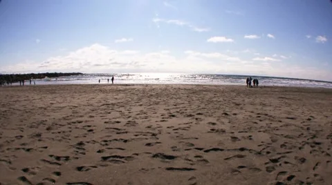 Ocean sun and waves Stock Footage 7347495