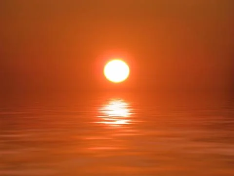 Ocean sun Stock Illustration