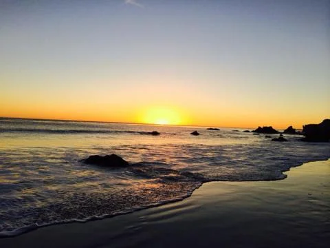 Ocean With Sun Stock Photos