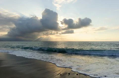 Ocean Sun Rays Stock Photos